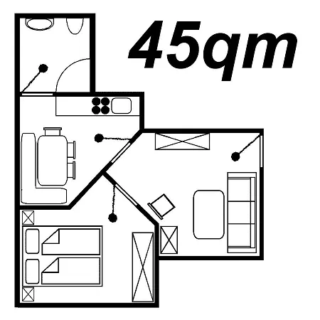 Strandnahe Ferienwohnung Haus Kirsten Nr.7 شقة
